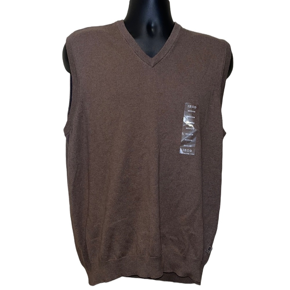 IZOD V~Neck Sweater Vest~Cotton/Wool Blend~Unisex~Grandpa Vest